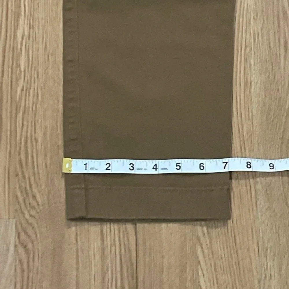 J.Crew Flex Men’s 34x34 (36x32) Slim Fit Chino Pants Brown Flat Front Preppy